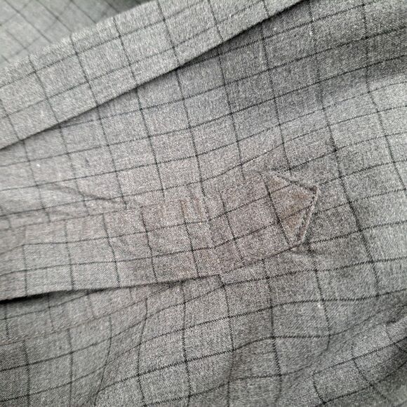 Chaps Ralph Lauren VTG Men’s Long Sleeve Button Up Shirt Gray Windowpane Large - Picture 6 of 10